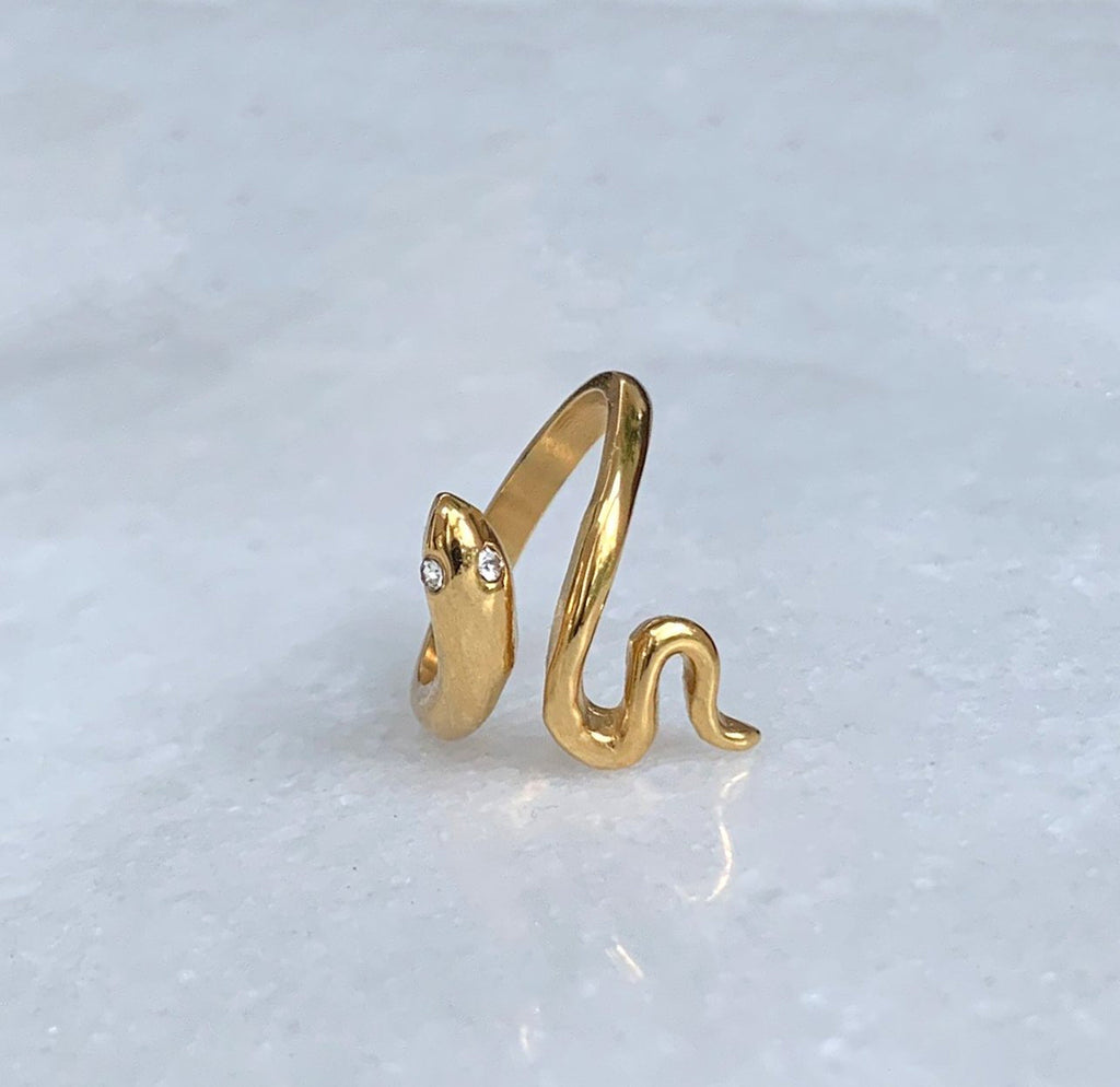 SOLANGE GOLD SNAKE RING