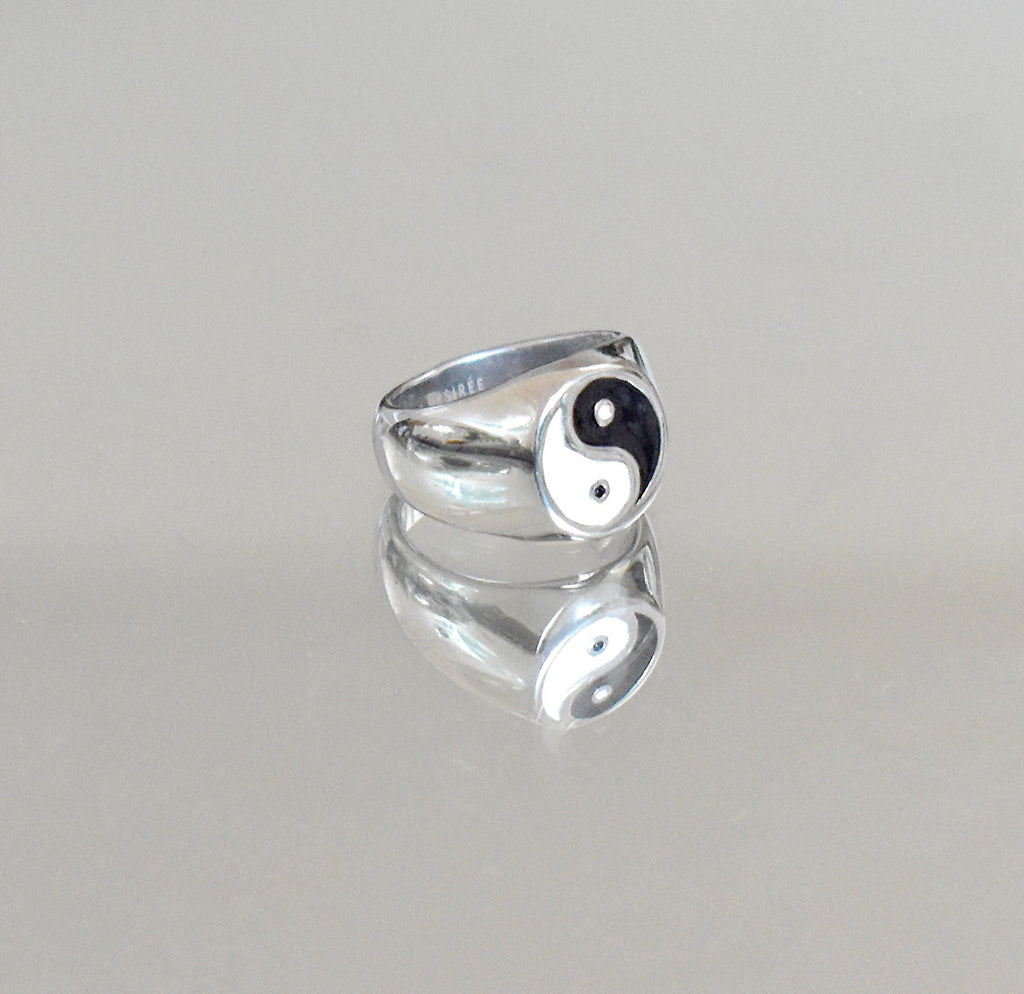 HAVEN SILVER YIN YANG SIGNET RING